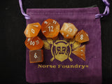 Orange Cats Eye Gemstone Dice