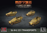 German SD KFZ 251 Transports - Flames of War